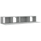 vidaXL 2-tlg. TV-Schrank-Set Grau Sonoma Holzwerkstoff vidaXL 2-tlg. TV-Schrank-Set Grau Sonoma Holzwerkstoff