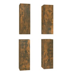 vidaXL TV-Schränke 4 Stk. Räuchereiche 30,5x30x90 cm Holzwerkstoff
