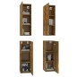 vidaXL TV-Schränke 4 Stk. Räuchereiche 30,5x30x90 cm Holzwerkstoff vidaXL TV-Schränke 4 Stk. Räuchereiche 30,5x30x90 cm Holzwerkstoff