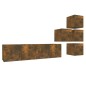 vidaXL 6-tlg. TV-Schrank-Set Räuchereiche Holzwerkstoff vidaXL 6-tlg. TV-Schrank-Set Räuchereiche Holzwerkstoff