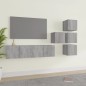 vidaXL 6-tlg. TV-Schrank-Set Grau Sonoma Holzwerkstoff vidaXL 6-tlg. TV-Schrank-Set Grau Sonoma Holzwerkstoff