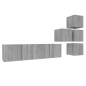vidaXL 6-tlg. TV-Schrank-Set Grau Sonoma Holzwerkstoff vidaXL 6-tlg. TV-Schrank-Set Grau Sonoma Holzwerkstoff