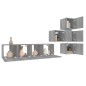 vidaXL 6-tlg. TV-Schrank-Set Grau Sonoma Holzwerkstoff vidaXL 6-tlg. TV-Schrank-Set Grau Sonoma Holzwerkstoff