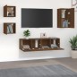 vidaXL 5-tlg. TV-Schrank-Set Braun Eichen-Optik Holzwerkstoff vidaXL 5-tlg. TV-Schrank-Set Braun Eichen-Optik Holzwerkstoff
