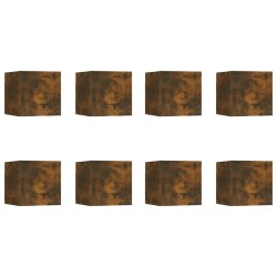 vidaXL TV-Wandschrank 8 Stk. Räuchereiche 30,5x30x30 cm