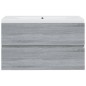 vidaXL Waschbeckenschrank mit Einbaubecken Grau Sonoma Holzwerkstoff vidaXL Waschbeckenschrank mit Einbaubecken Grau Sonoma Holzwerkstoff