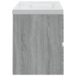 vidaXL Waschbeckenschrank mit Einbaubecken Grau Sonoma Holzwerkstoff vidaXL Waschbeckenschrank mit Einbaubecken Grau Sonoma Holzwerkstoff