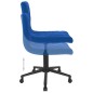 Esszimmerstühle 2 Stk. Drehbar Blau Samt Esszimmerstühle 2 Stk. Drehbar Blau Samt