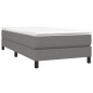 vidaXL Bettgestell ohne Matratze Dunkelgrau 90x200 cm Stoff vidaXL Bettgestell ohne Matratze Dunkelgrau 90x200 cm Stoff