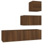 vidaXL 4-tlg. TV-Schrank-Set Braun Eichen-Optik Holzwerkstoff vidaXL 4-tlg. TV-Schrank-Set Braun Eichen-Optik Holzwerkstoff