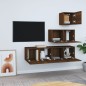 vidaXL 4-tlg. TV-Schrank-Set Braun Eichen-Optik Holzwerkstoff vidaXL 4-tlg. TV-Schrank-Set Braun Eichen-Optik Holzwerkstoff
