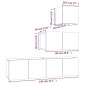 vidaXL 4-tlg. TV-Schrank-Set Braun Eichen-Optik Holzwerkstoff vidaXL 4-tlg. TV-Schrank-Set Braun Eichen-Optik Holzwerkstoff
