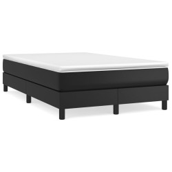 vidaXL Boxspringbett Schwarz 120x200 cm Kunstleder