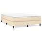 vidaXL Boxspringbett Creme 140x200 cm Stoff vidaXL Boxspringbett Creme 140x200 cm Stoff