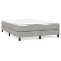 vidaXL Boxspringbett Hellgrau 140x200 cm Stoff