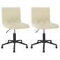 Esszimmerstühle 2 Stk. Drehbar Creme Samt Esszimmerstühle 2 Stk. Drehbar Creme Samt