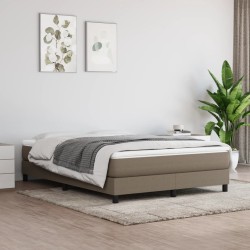 vidaXL Bettgestell Taupe 140x190 cm Stoff