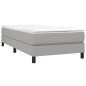 vidaXL Boxspringbett Hellgrau 90x200 cm Stoff vidaXL Boxspringbett Hellgrau 90x200 cm Stoff