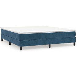 vidaXL Boxspringbett Dunkelblau 180x200 cm Samt