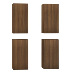 vidaXL TV-Schränke 4 Stk. Braun Eichen-Optik 30,5x30x60 cm