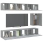 vidaXL 7-tlg. TV-Schrank-Set Grau Sonoma Holzwerkstoff vidaXL 7-tlg. TV-Schrank-Set Grau Sonoma Holzwerkstoff