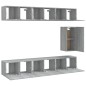 vidaXL 7-tlg. TV-Schrank-Set Grau Sonoma Holzwerkstoff vidaXL 7-tlg. TV-Schrank-Set Grau Sonoma Holzwerkstoff