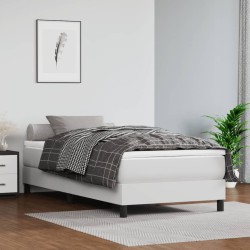 vidaXL Boxspringbett Weiß 100x200 cm Kunstleder
