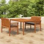 vidaXL 3-tlg. Garten-Essgruppe mit Kissen Massivholz Akazie vidaXL 3-tlg. Garten-Essgruppe mit Kissen Massivholz Akazie