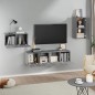 vidaXL 4-tlg. TV-Schrank-Set Grau Sonoma Holzwerkstoff vidaXL 4-tlg. TV-Schrank-Set Grau Sonoma Holzwerkstoff