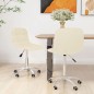 Esszimmerstühle 2 Stk. Drehbar Creme Stoff Esszimmerstühle 2 Stk. Drehbar Creme Stoff