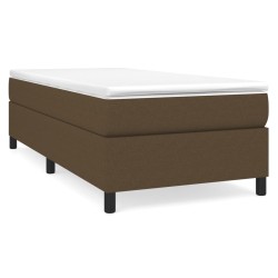 vidaXL Boxspringbett Dunkelbraun 90x190 cm Stoff