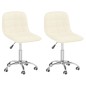 Esszimmerstühle 2 Stk. Drehbar Creme Stoff Esszimmerstühle 2 Stk. Drehbar Creme Stoff