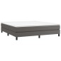 vidaXL Boxspringbett Grau 180x200 cm Kunstleder vidaXL Boxspringbett Grau 180x200 cm Kunstleder