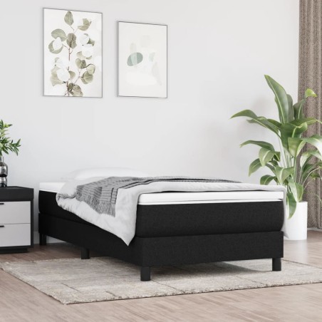 vidaXL Boxspringbett Schwarz 80x200 cm Stoff