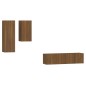 vidaXL 4-tlg. TV-Schrank-Set Braun Eichen-Optik Holzwerkstoff vidaXL 4-tlg. TV-Schrank-Set Braun Eichen-Optik Holzwerkstoff