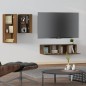 vidaXL 4-tlg. TV-Schrank-Set Braun Eichen-Optik Holzwerkstoff vidaXL 4-tlg. TV-Schrank-Set Braun Eichen-Optik Holzwerkstoff