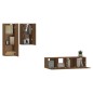 vidaXL 4-tlg. TV-Schrank-Set Braun Eichen-Optik Holzwerkstoff vidaXL 4-tlg. TV-Schrank-Set Braun Eichen-Optik Holzwerkstoff