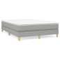 vidaXL Boxspringbett Hellgrau 140x200 cm Stoff vidaXL Boxspringbett Hellgrau 140x200 cm Stoff