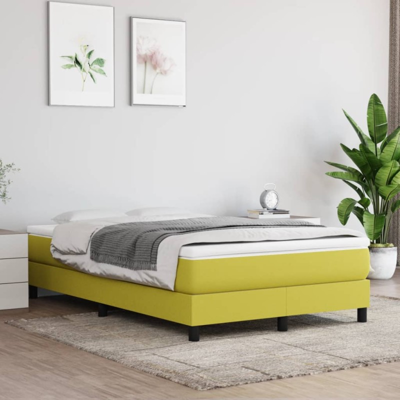 vidaXL Boxspringbett Grün 120x200 cm Stoff vidaXL Boxspringbett Grün 120x200 cm Stoff
