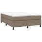 vidaXL Boxspringbett Taupe 140x200 cm Stoff vidaXL Boxspringbett Taupe 140x200 cm Stoff