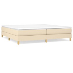 vidaXL Boxspringbett Creme 200x200 cm Stoff