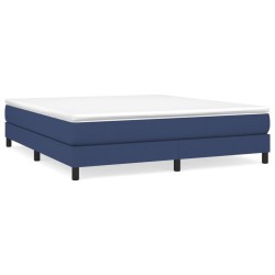 vidaXL Boxspringbett Blau 160x200 cm Stoff