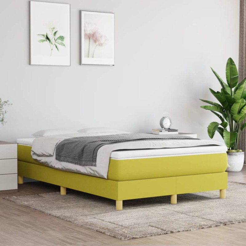 vidaXL Boxspringbett Grün 120x200 cm Stoff vidaXL Boxspringbett Grün 120x200 cm Stoff