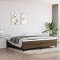 vidaXL Boxspringbett Dunkelbraun 200x200 cm Stoff vidaXL Boxspringbett Dunkelbraun 200x200 cm Stoff