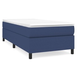 vidaXL Bettgestell Blau 90x190 cm Stoff