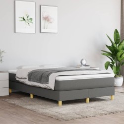 vidaXL Bettgestell Dunkelgrau 120x200 cm Stoff