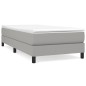 vidaXL Boxspringbett Hellgrau 100x200 cm Stoff vidaXL Boxspringbett Hellgrau 100x200 cm Stoff