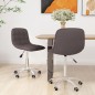 Esszimmerstühle 2 Stk. Drehbar Taupe Stoff Esszimmerstühle 2 Stk. Drehbar Taupe Stoff