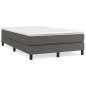 vidaXL Boxspringbett Grau 120x200 cm Kunstleder vidaXL Boxspringbett Grau 120x200 cm Kunstleder