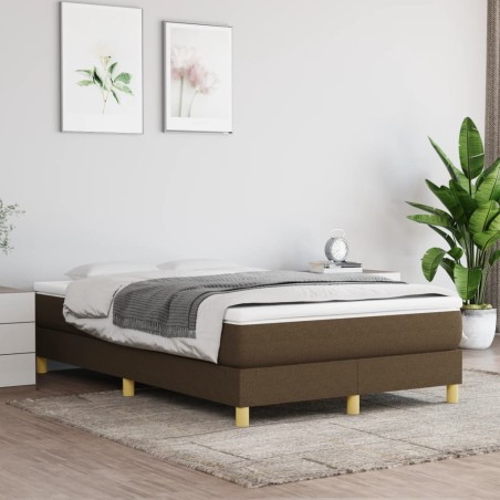 vidaXL Boxspringbett Dunkelbraun 120x200 cm Stoff